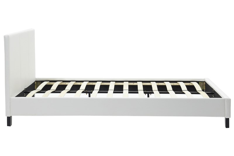 Κρεβάτι Nevil pakoworld 150x200 PU χρώμα λευκό ματ - Image 4