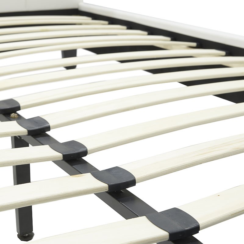 Κρεβάτι Nevil pakoworld 150x200 PU χρώμα λευκό ματ - Image 5