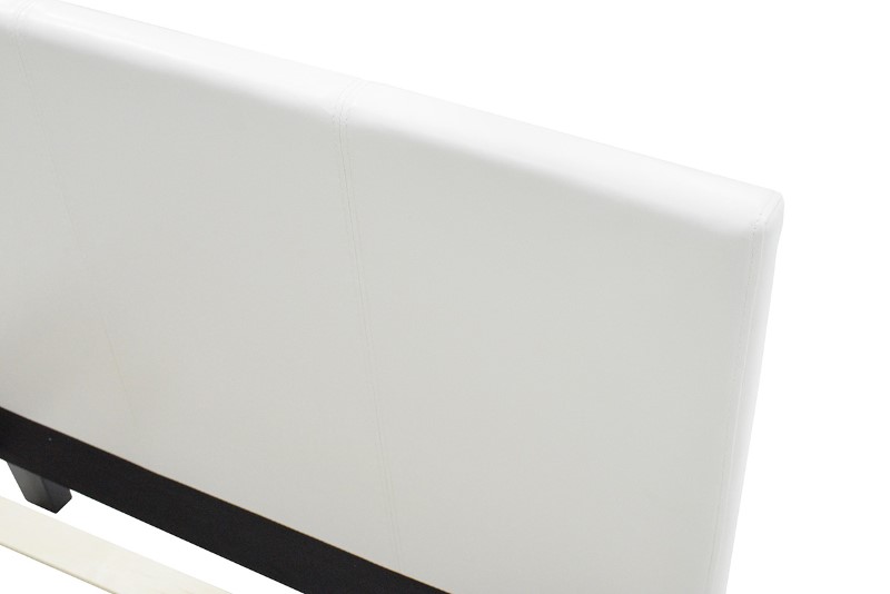 Κρεβάτι Nevil pakoworld 100x200 PU χρώμα λευκό ματ - Image 4