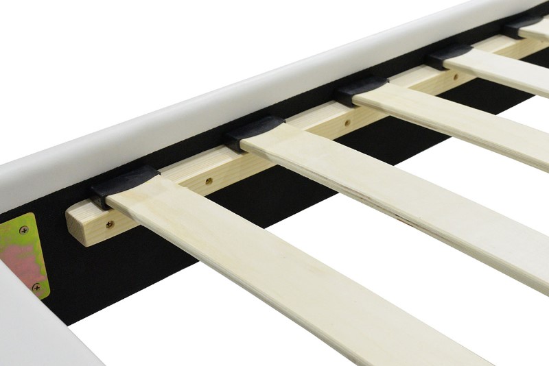 Κρεβάτι Nevil pakoworld 100x200 PU χρώμα λευκό ματ - Image 6