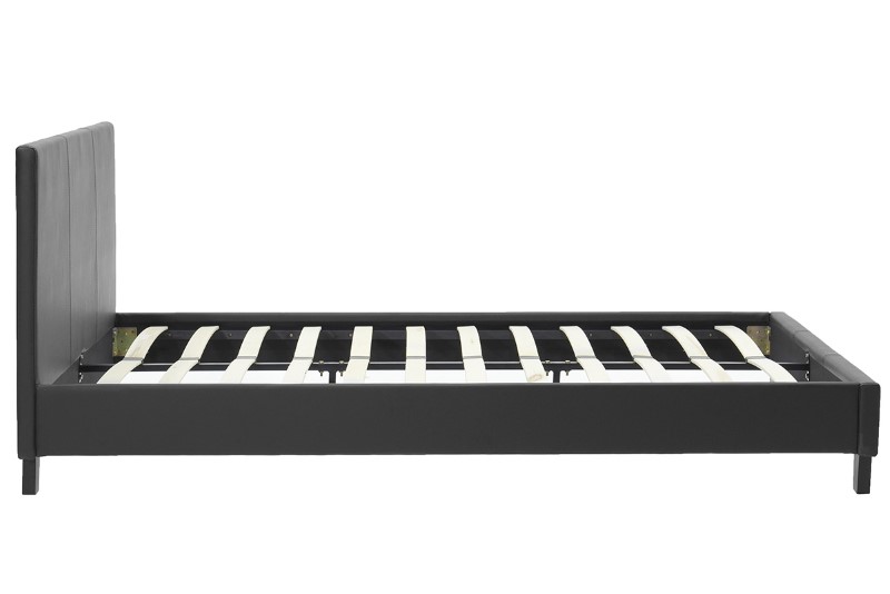 Κρεβάτι Nevil pakoworld 150x200 PU χρώμα μαύρο ματ - Image 4