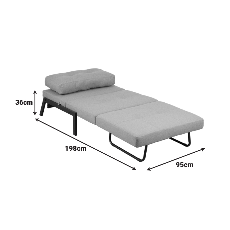 Πολυθρόνα-κρεβάτι Fancy pakoworld ύφασμα σε κίτρινη απόχρωση με μαύρο πόδι 95x98x70εκ - Image 9