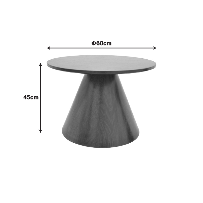 Τραπέζι σαλονιού Donda pakoworld mdf-μέταλλο σε sonoma απόχρωση Φ60x46εκ - Image 2