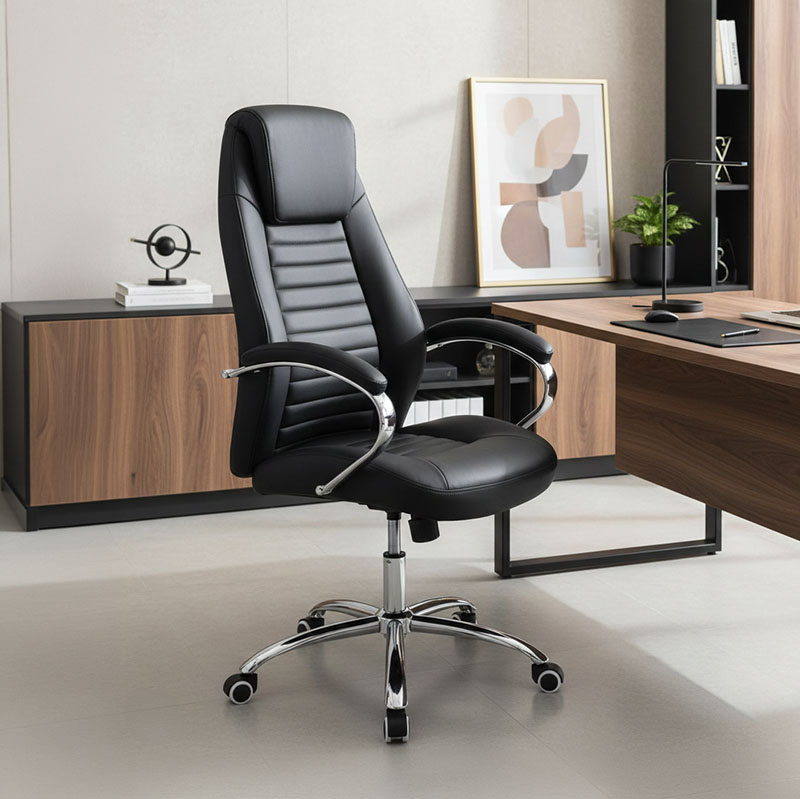 Καρέκλα γραφείου διευθυντή Sonar pakoworld pu μαύρο