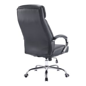 Καρέκλα γραφείου διευθυντή Venza pakoworld pu σε μαύρη απόχρωση 70x65x117-124εκ