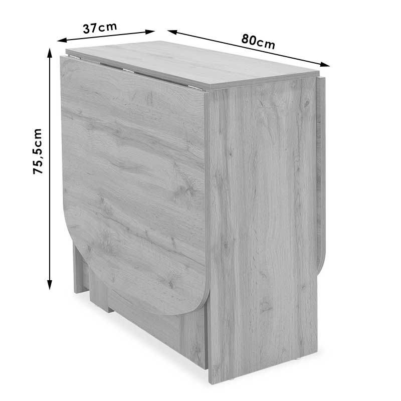 Τραπέζι Nadine pakoworld πολυμορφικό-επεκτεινόμενο χρώμα sonoma 160x80x76.5εκ - Image 8