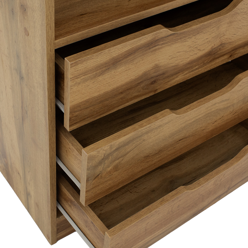 Βιβλιοθήκη Lucinda pakoworld oak 120x29.8x180.5εκ - Image 5