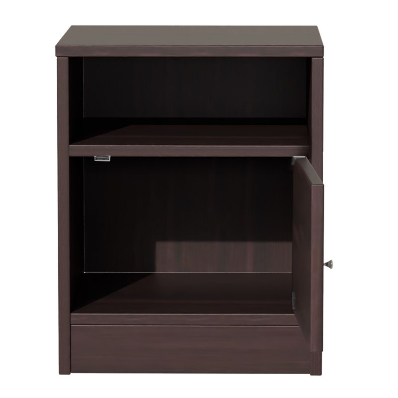 Κομοδίνο Foly pakoworld με ένα ντουλάπι καρυδί 40x40x50εκ - Image 3