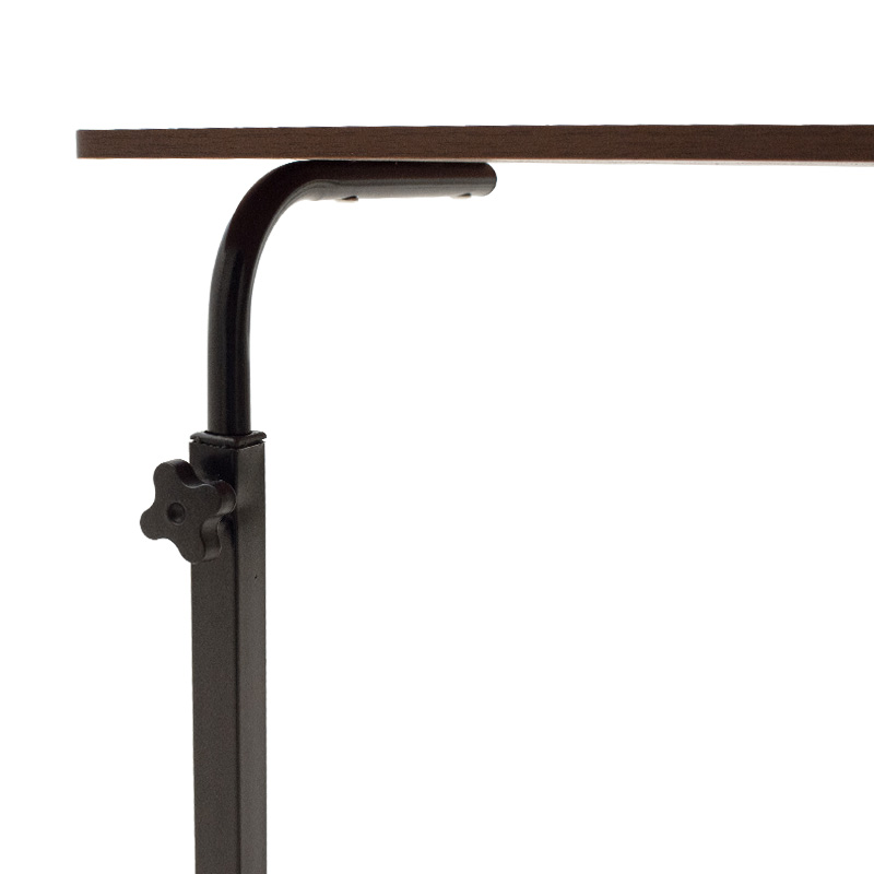 Γραφείο Piper pakoworld με αυξομείωση ύψους-MDF καρυδί-μαύρο 60x40x69-90εκ - Image 4