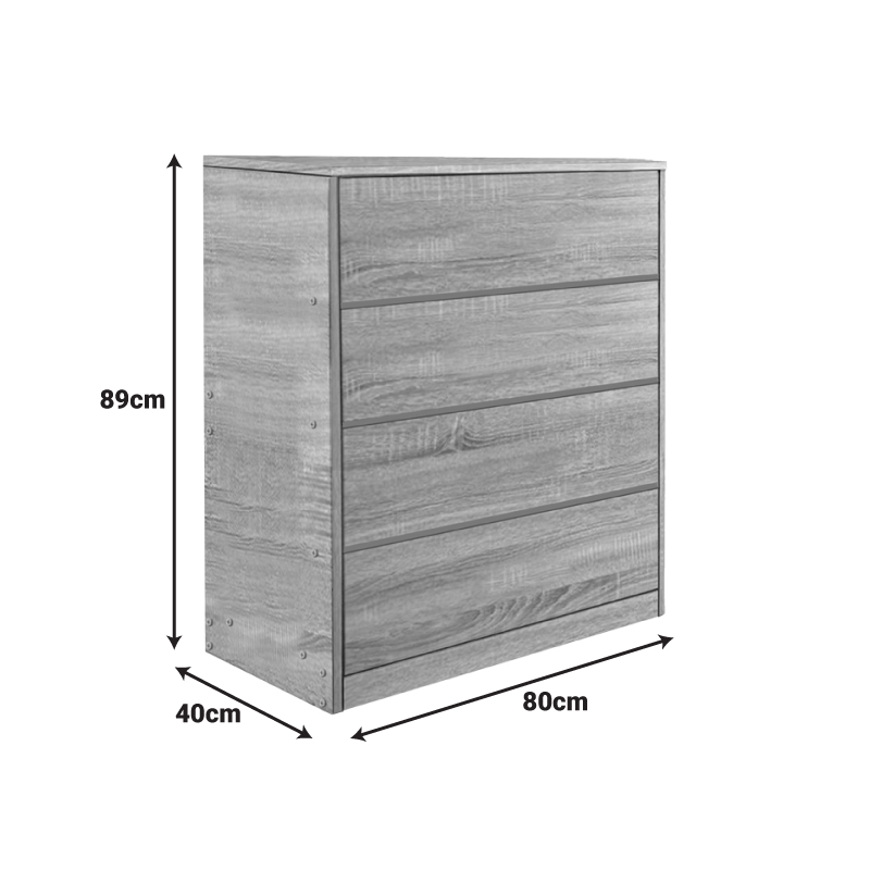 Συρταριέρα Kuanger pakoworld mdf σε λευκή απόχρωση 80x40x89εκ - Image 2