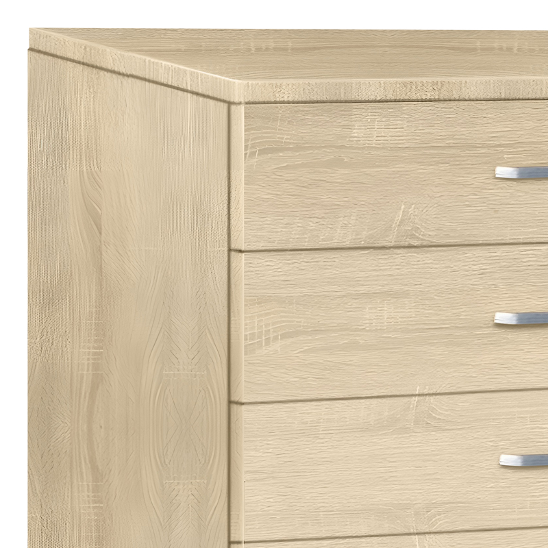 Συρταριέρα Gioko pakoworld με 5 συρτάρια σε φυσική απόχρωση 80x40x100εκ