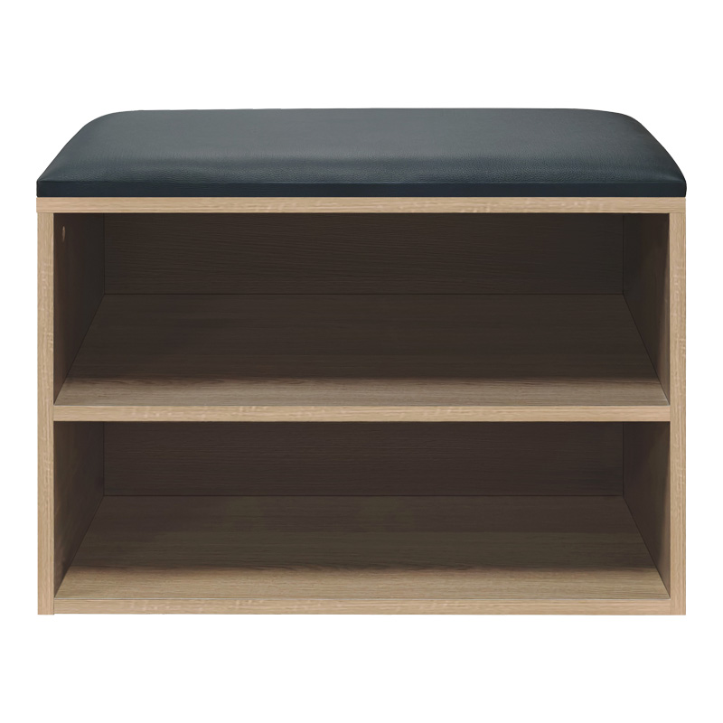 Παπουτσοθήκη-Σκαμπό Kiana pakoworld 4 ζεύγων με μαξιλάρι σε φυσική απόχρωση 60x32x44εκ - Image 2