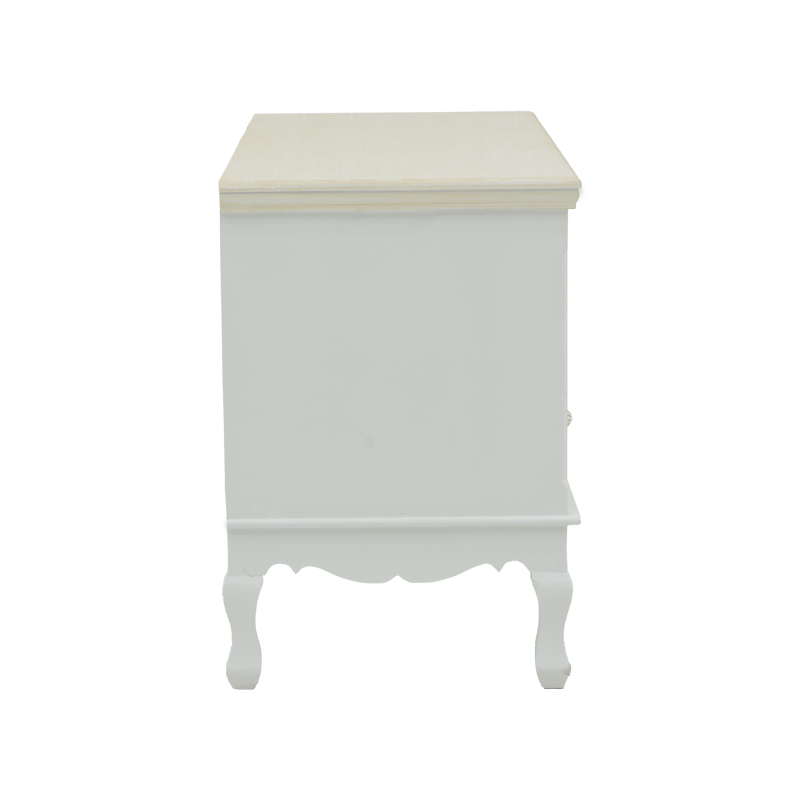 Έπιπλο τηλεόρασης Joliene Inart mdf σε λευκή αντικέ-φυσική απόχρωση 100x42x61εκ - Image 4