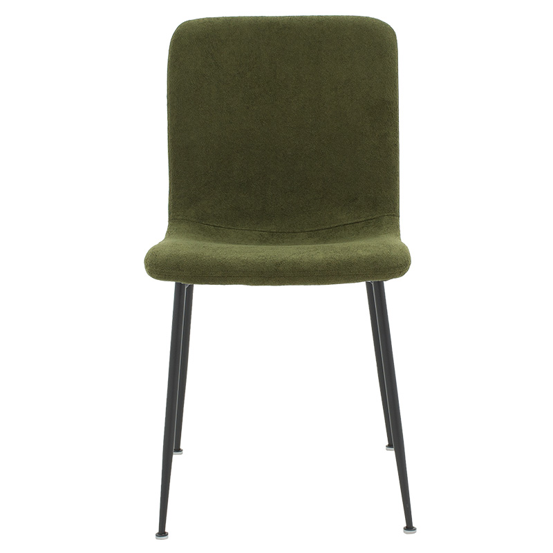 Καρέκλα Gratify pakoworld ύφασμα χακί-πόδι μαύρο - Image 3