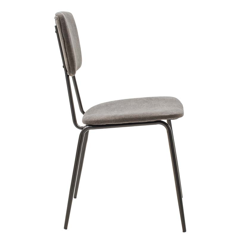 Καρέκλα Tania pakoworld ύφασμα ανθρακί antique-μαύρο πόδι - Image 3