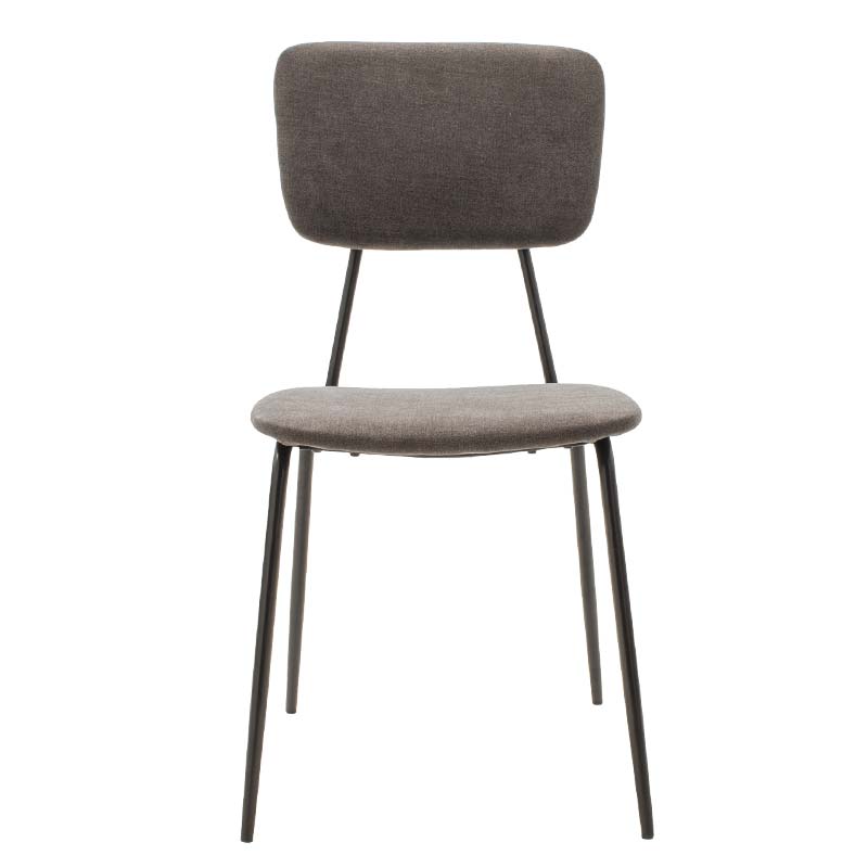 Καρέκλα Tania pakoworld ύφασμα ανθρακί antique-μαύρο πόδι - Image 4