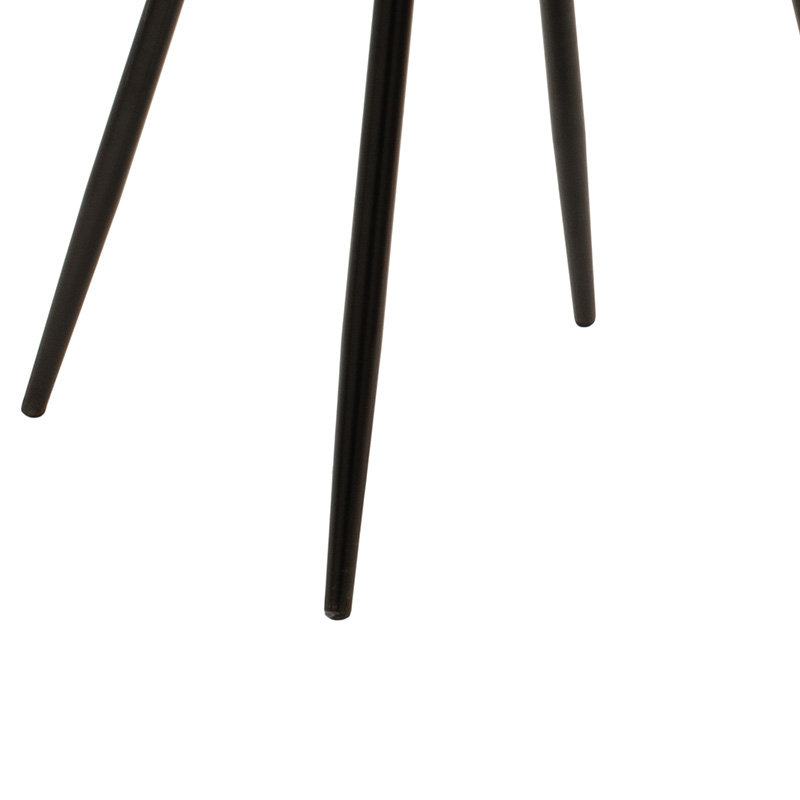 Καρέκλα Giselle pakoworld βελούδο σκούρο πράσινο-μαύρο πόδι - Image 6