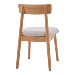 Καρέκλα Tullo pakoworld rubberwood σε φυσική απόχρωση 46x45x78εκ