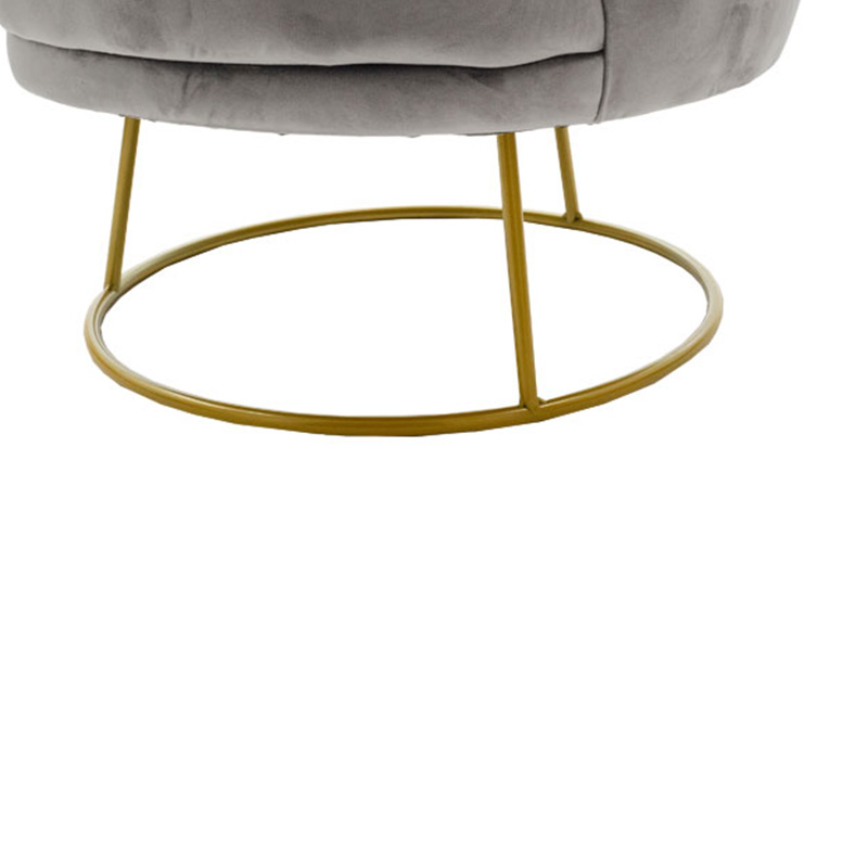 Πολυθρόνα Rony pakoworld βελούδο γκρι-χρυσό 78x75x82εκ - Image 5