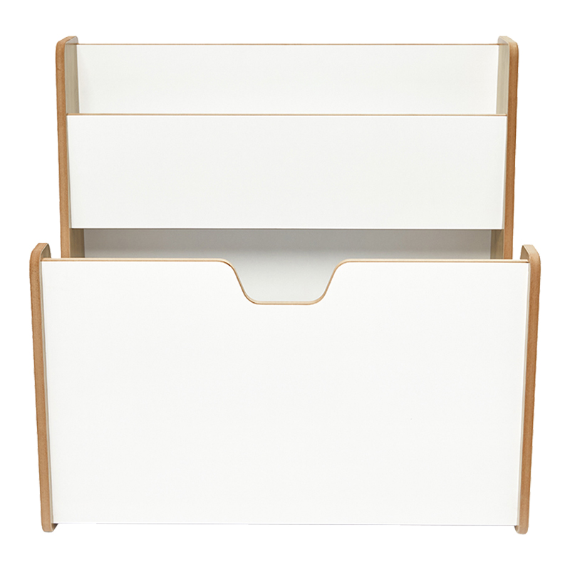 Ραφιέρα Crane pakoworld φυσικό-λευκό mdf 57x34x55εκ - Image 2