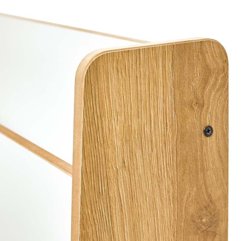 Ραφιέρα Crane pakoworld φυσικό-λευκό mdf 57x34x55εκ - Image 4