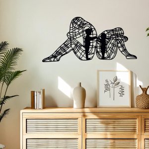 Διακοσμητικό τοίχου Innero pakooworld μαύρο μεταλλικό 50x0,15x25εκ