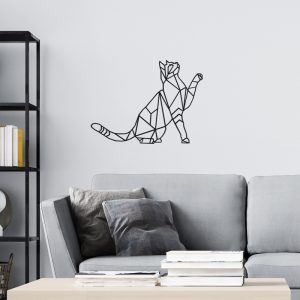 Διακοσμητικό τοίχου Cathy pakooworld μαύρο μεταλλικό 40x0,15x40εκ