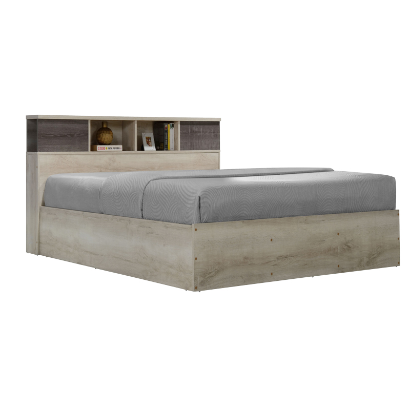 Κρεβάτι OLYMPUS pakoworld σε χρώμα castillo oak 140x200εκ