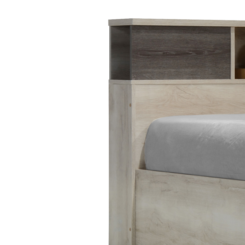 Κρεβάτι OLYMPUS pakoworld σε χρώμα castillo oak 140x200εκ - Image 2