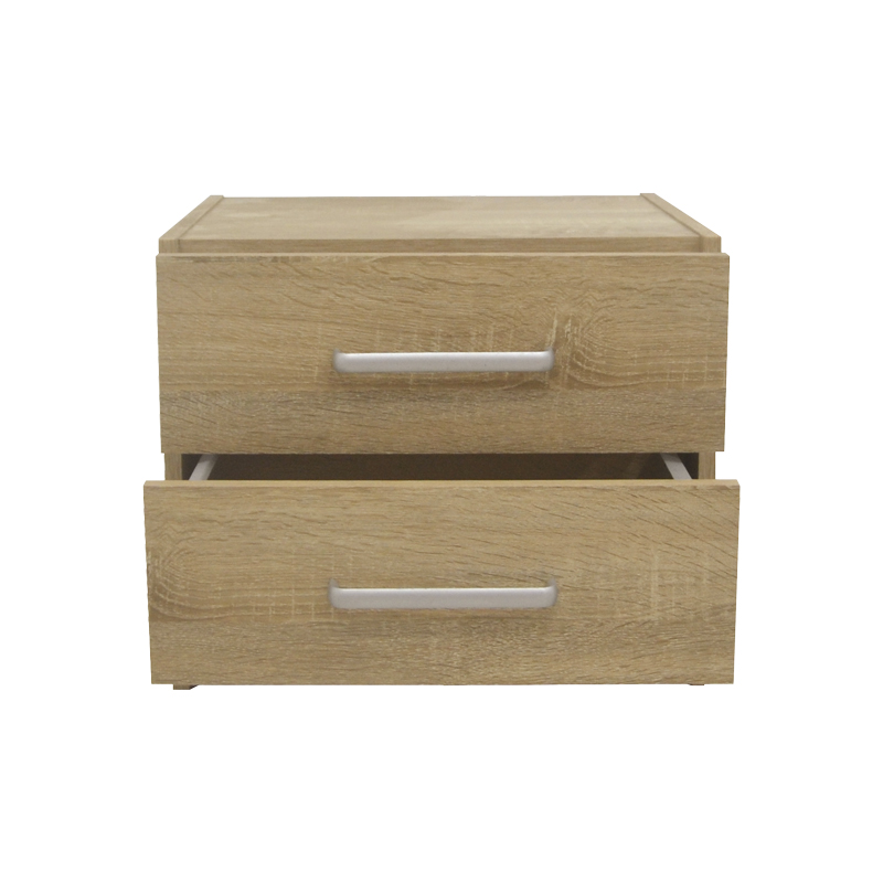 Κομοδίνο OLYMPUS pakoworld με 2 συρτάρια σε sonoma απόχρωση 47.5x40.5x40.5εκ - Image 3