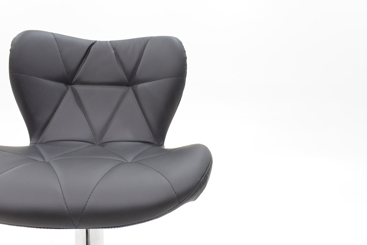 Σκαμπό μπαρ Coozy pakoworld pu σε μαύρο χρώμα σκελετός χρωμίου - Image 6