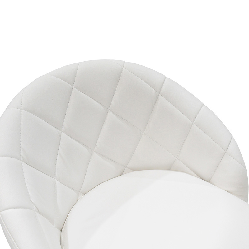 Σκαμπό μπαρ Balina pakoworld πτυσσόμενο λευκό pu-μέταλλο χρωμίου 52x53x109εκ - Image 5