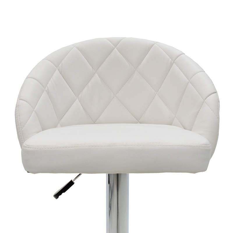 Σκαμπό μπαρ Balina pakoworld πτυσσόμενο λευκό pu-μέταλλο χρωμίου 52x53x109εκ - Image 6