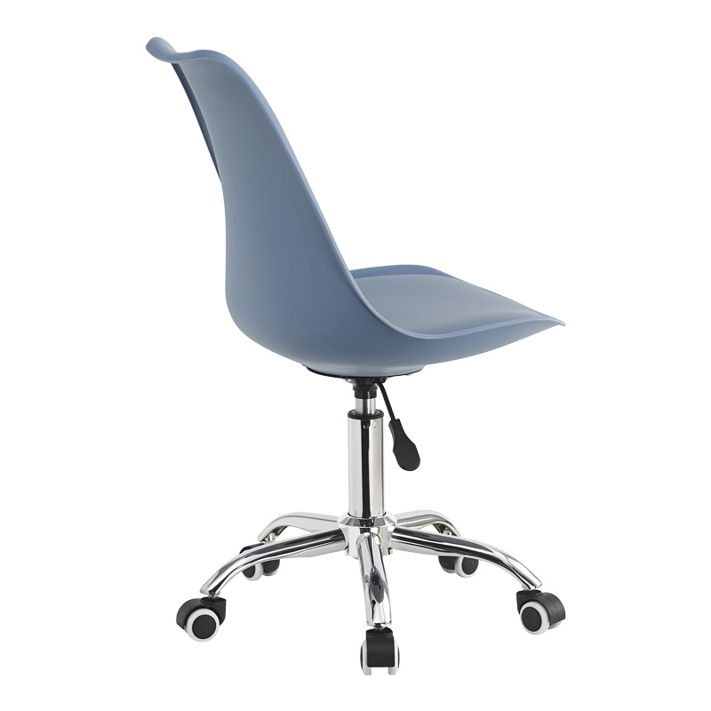 Καρέκλα γραφείου εργασίας Gaston II pakoworld pp-pu σε απόχρωση ανοιχτό μπλε 48x57x77-90εκ - Image 2