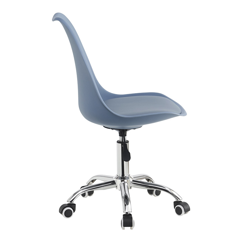 Καρέκλα γραφείου εργασίας Gaston II pakoworld pp-pu σε απόχρωση ανοιχτό μπλε 48x57x77-90εκ - Image 3