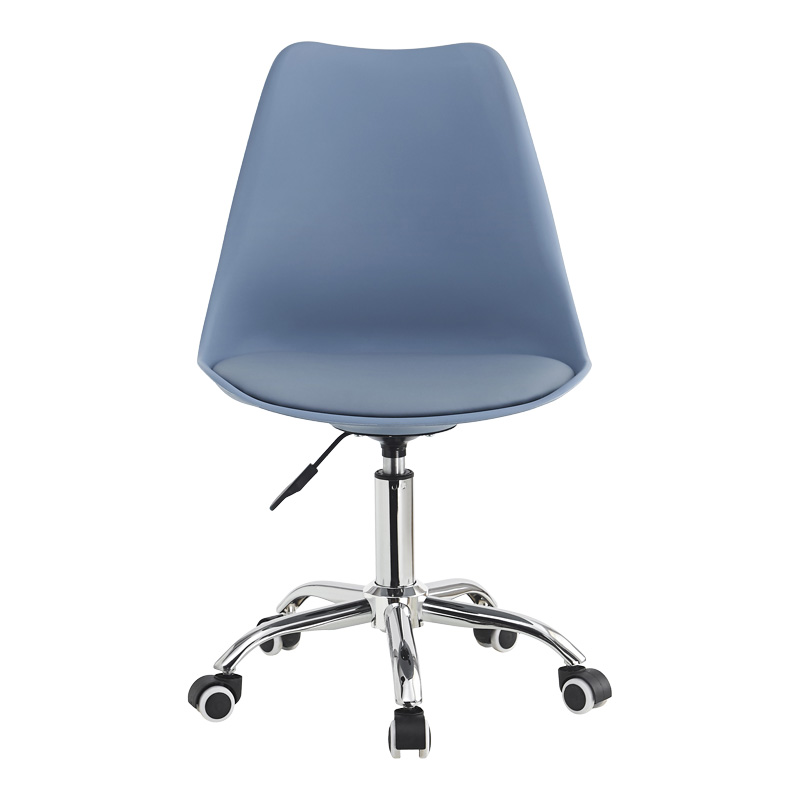 Καρέκλα γραφείου εργασίας Gaston II pakoworld pp-pu σε απόχρωση ανοιχτό μπλε 48x57x77-90εκ - Image 4