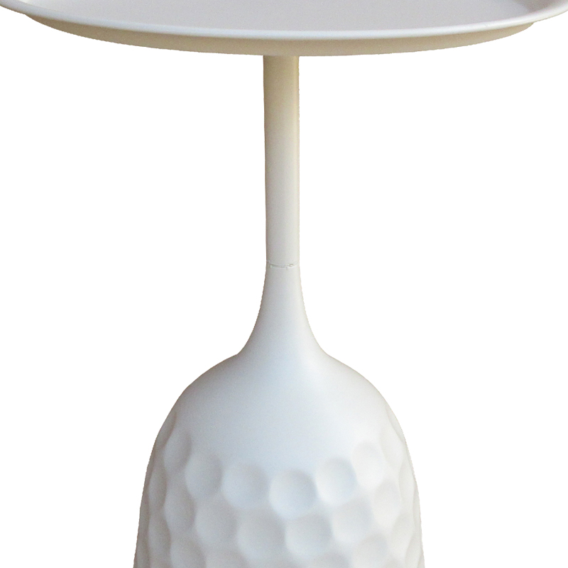 Βοηθητικό τραπέζι Waini pakoworld μέταλλο σε κρεμα απόχρωση Φ39x60εκ - Image 2