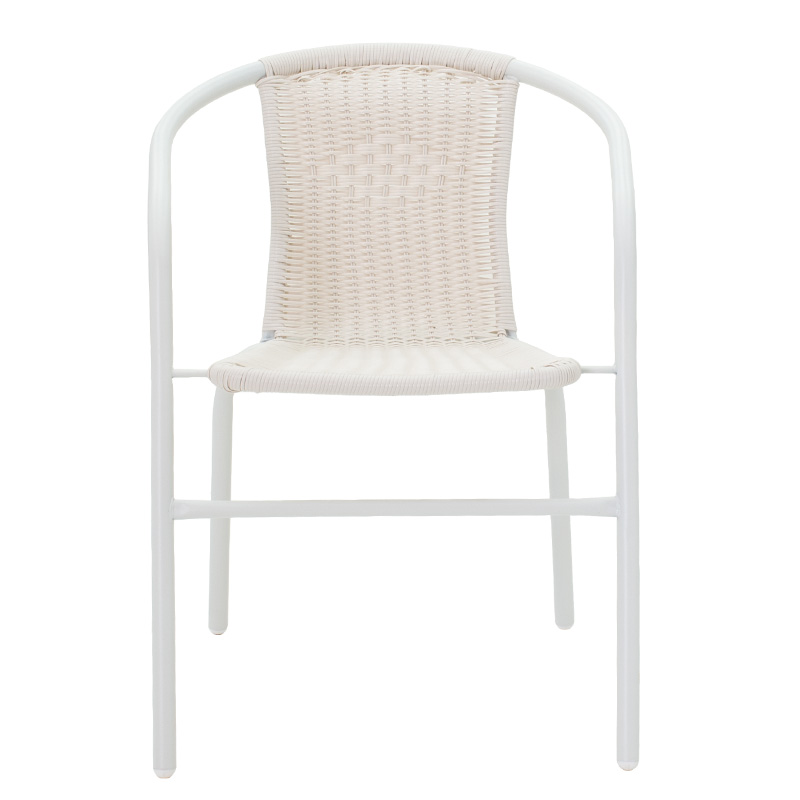 Πολυθρόνα Obbi pakoworld μέταλλο-pe λευκό 53x59x72εκ - Image 5