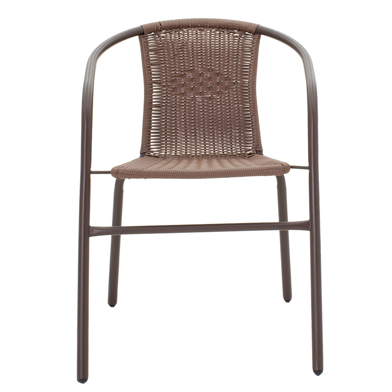 Πολυθρόνα Obbi pakoworld μέταλλο-pe καφέ 53x59x72εκ - Image 5