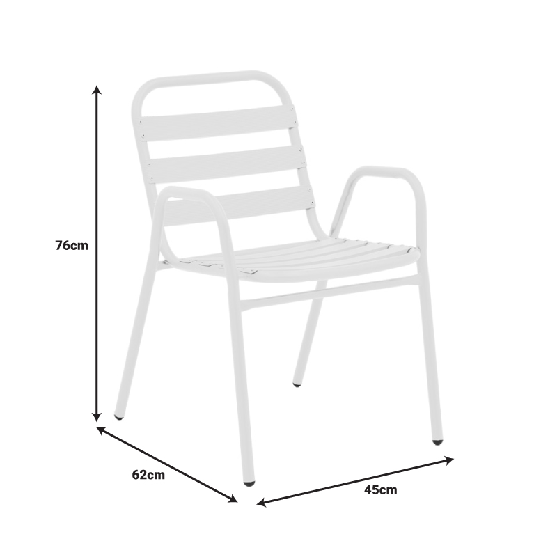 Τραπεζαρία Watson-Sussie pakoworld σετ 3τεμ μέταλλο λευκό-γυαλί Φ60x70εκ - Image 8