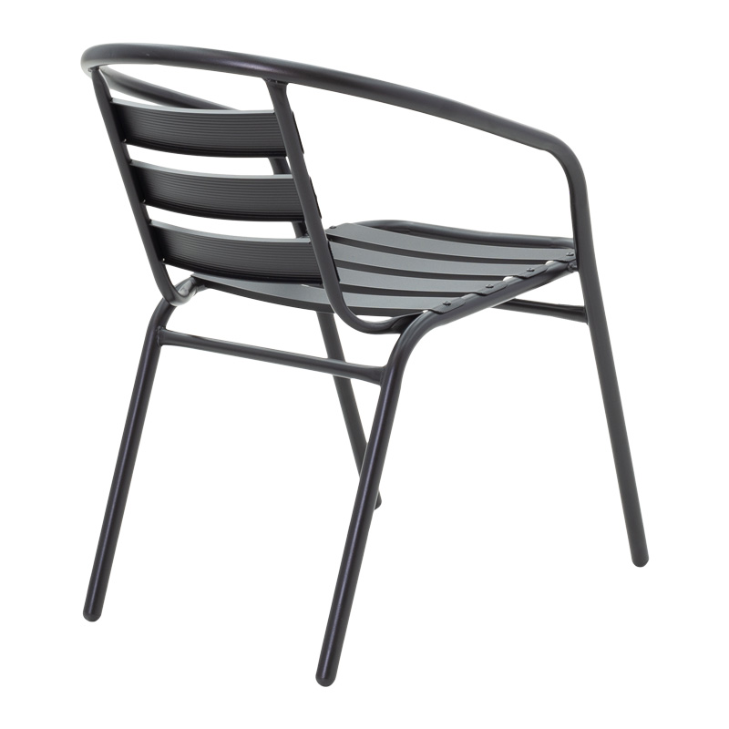 Τραπεζαρία Vergo-Tade pakoworld 3τεμ μαύρο μέταλλο Φ60x70εκ - Image 3