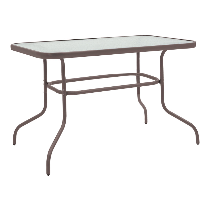 Τραπεζαρία Valor-Sussie pakoworld 5τεμ μέταλλο καφέ-γυαλί 110x60x70εκ - Image 5