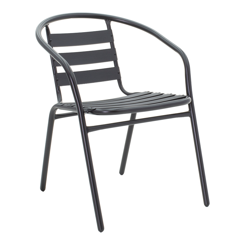 Τραπεζαρία Tade-Ensure pakoworld 5τεμ μέταλλο-γυαλί σε μαύρη απόχρωση 140x80x70εκ - Image 2