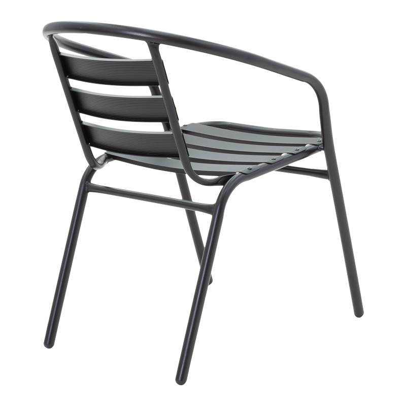 Τραπεζαρία Tade-Ensure pakoworld 5τεμ μέταλλο-γυαλί σε μαύρη απόχρωση 140x80x70εκ - Image 3