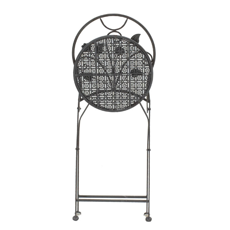 Τραπεζαρία Abriel pakoworld σετ 3τεμ μέταλλο ανθρακί antique - Image 10