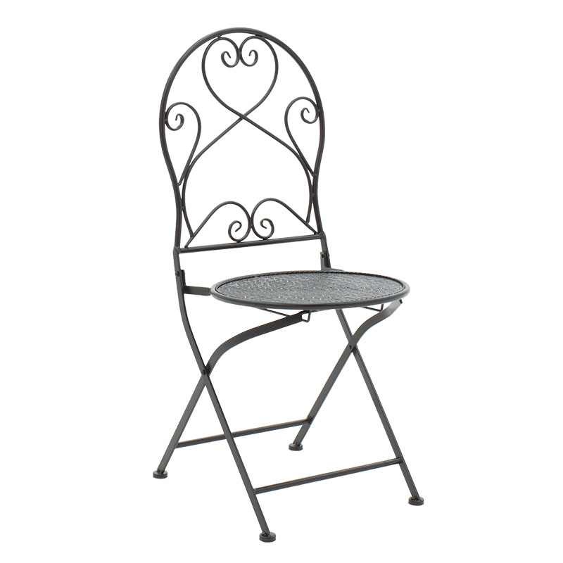 Τραπεζαρία Walen pakoworld σετ 3τεμ μέταλλο μαύρο - Image 2