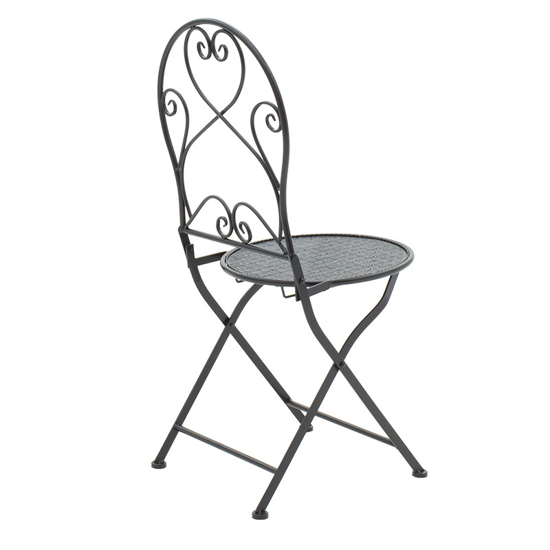 Τραπεζαρία Walen pakoworld σετ 3τεμ μέταλλο μαύρο - Image 3