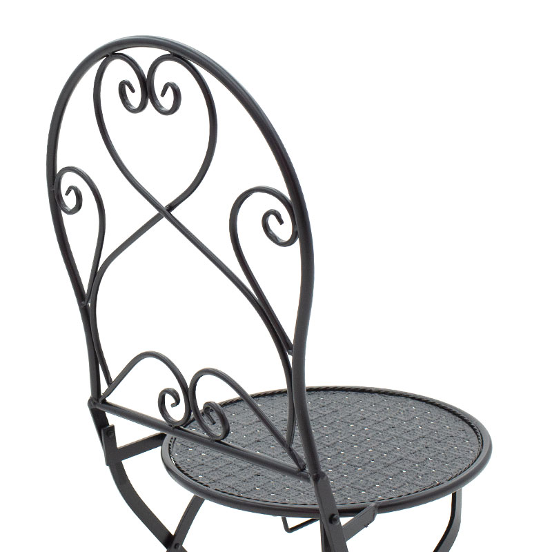 Τραπεζαρία Walen pakoworld σετ 3τεμ μέταλλο μαύρο - Image 7