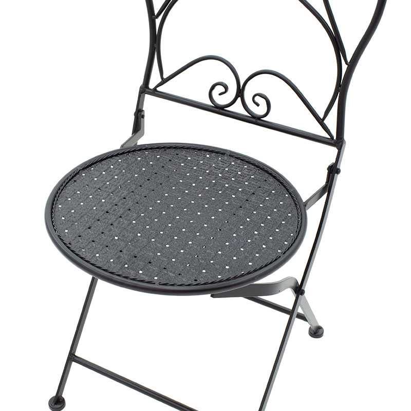 Τραπεζαρία Walen pakoworld σετ 3τεμ μέταλλο μαύρο - Image 8