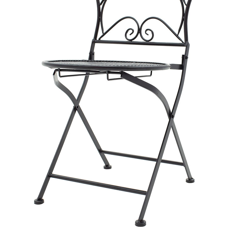 Τραπεζαρία Walen pakoworld σετ 3τεμ μέταλλο μαύρο - Image 9